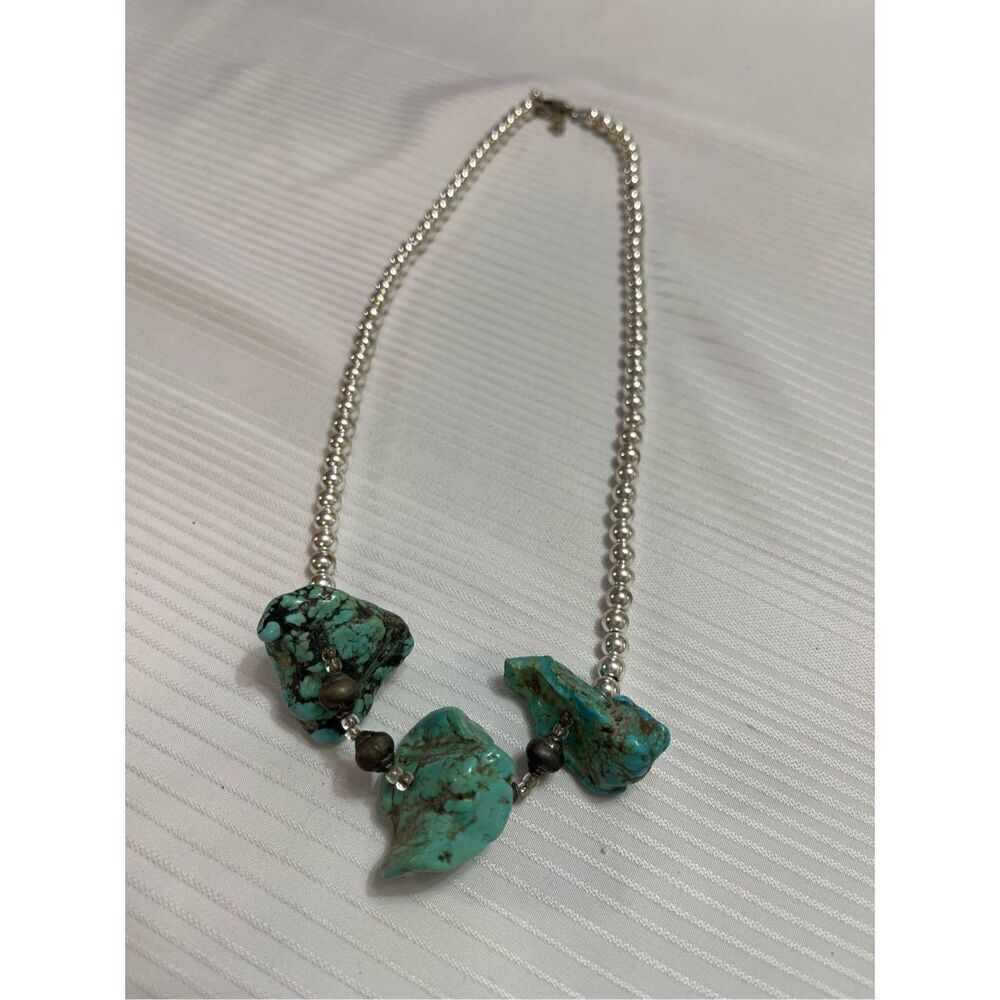 Turquoise Statement Nugget Necklace Rare